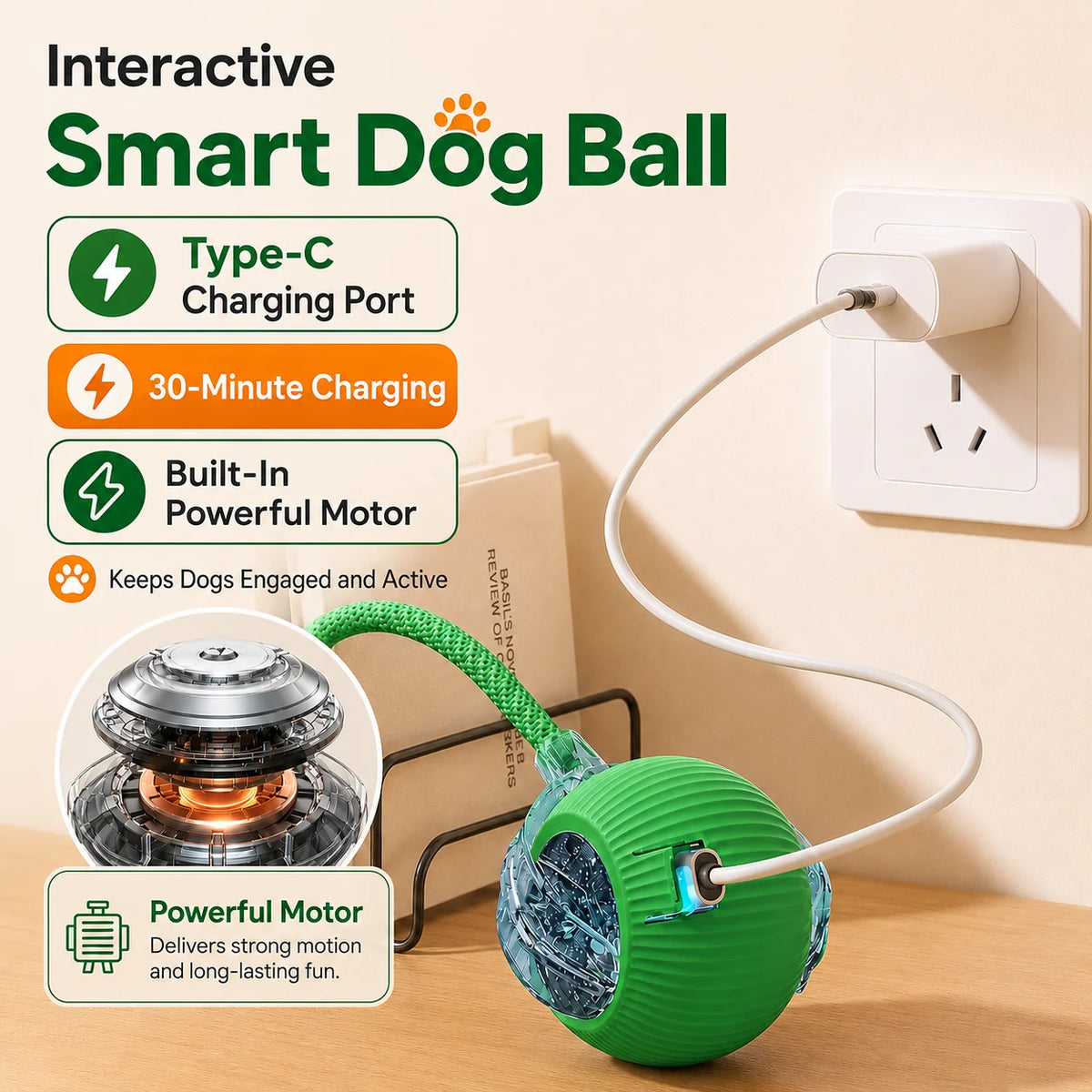 Smart Interactive Rolling Ball for Dogs
