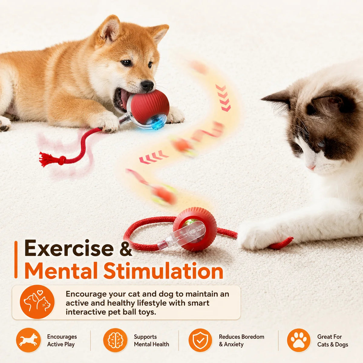 Smart Interactive Rolling Ball for Dogs